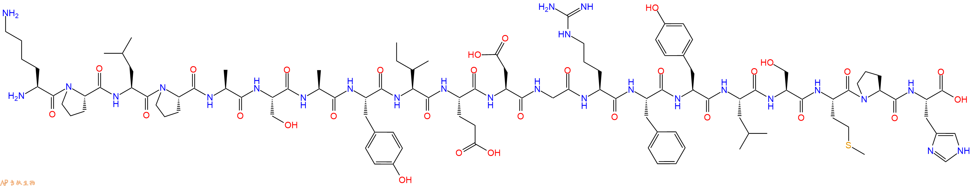 专肽生物产品H2N-Lys-Pro-Leu-Pro-Ala-Ser-Ala-Tyr-Ile-Glu-Asp-Gly-Arg-Phe-Tyr-Leu-Ser-Met-Pro-His-OH