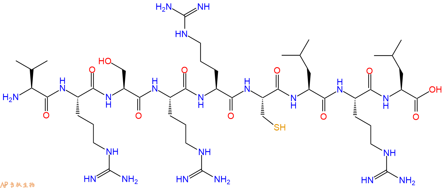 专肽生物产品H2N-Val-Arg-Ser-Arg-Arg-Cys-Leu-Arg-Leu-OH