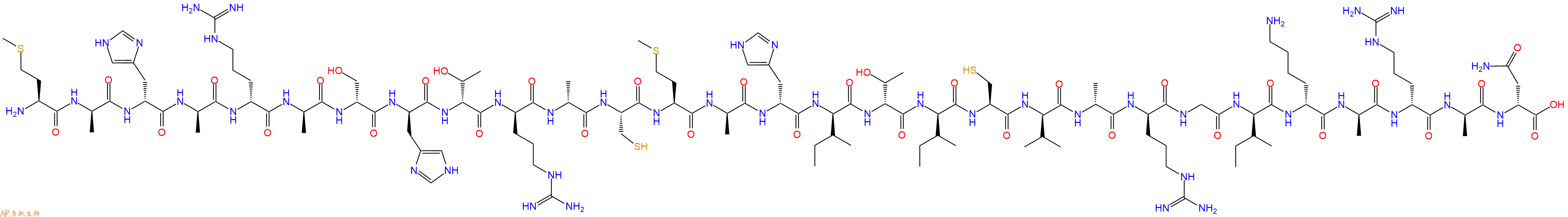 专肽生物产品H2N-Met-DAla-DHis-DAla-DArg-DAla-DSer-DHis-DThr-DArg-DAla-Cys-Met-DAla-DHis-DIle-DThr-DIle-Cys-DVal-DAla-DArg-Gly-DIle-DLys-DAla-DArg-DAla-DAsn-OH