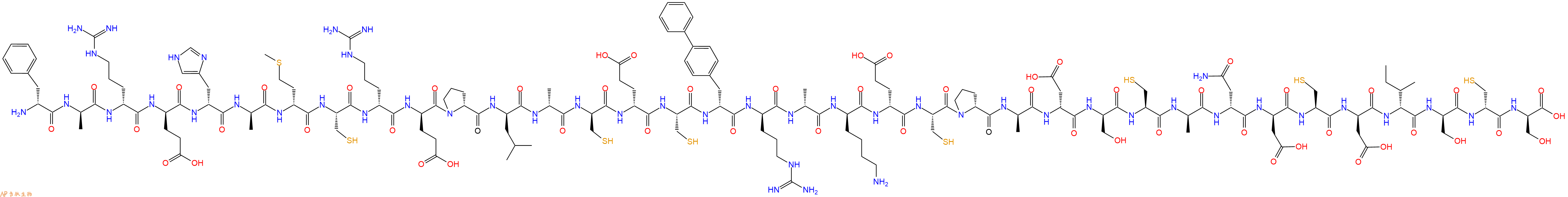 专肽生物产品H2N-DPhe-DAla-DArg-DGlu-DHis-DAla-DMet-Cys-DArg-DGlu-DPro-DLeu-DAla-DCys-DGlu-Cys-DBip-DArg-DAla-DLys-DGlu-Cys-DPro-DAla-DAsp-DSer-Cys-DAla-DAsn-DAsp-Cys-DAsp-DIle-DSer-DCys-DSer-OH