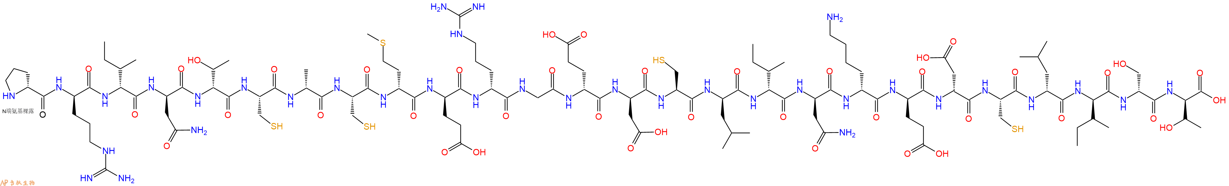 专肽生物产品H2N-DPro-DArg-DIle-DAsn-DThr-Cys-DAla-Cys-DMet-DGlu-DArg-Gly-DGlu-DAsp-Cys-DLeu-DIle-DAsn-DLys-DGlu-DAsp-Cys-DLeu-DIle-DSer-DThr-OH