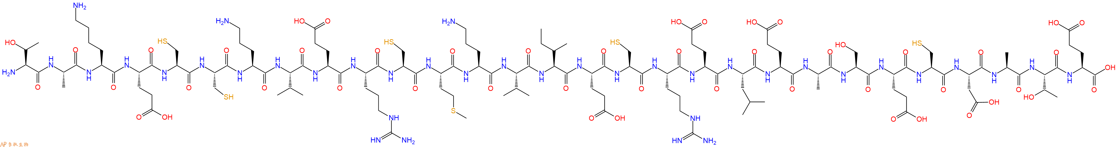 专肽生物产品H2N-Thr-Ala-Lys-Glu-Cys-Cys-Orn-Val-Glu-Arg-Cys-Met-Orn-Val-Ile-Glu-Cys-Arg-Glu-Leu-Glu-Ala-Ser-Glu-Cys-Asp-Ala-Thr-Glu-OH