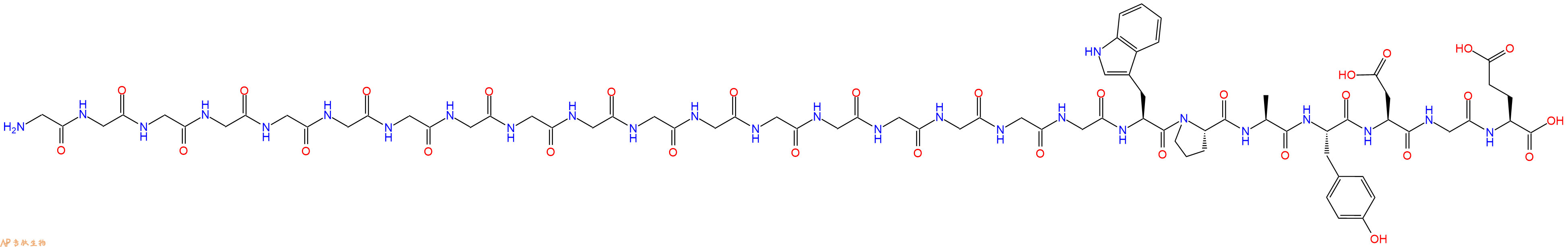 专肽生物产品H2N-Gly-Gly-Gly-Gly-Gly-Gly-Gly-Gly-Gly-Gly-Gly-Gly-Gly-Gly-Gly-Gly-Gly-Gly-Trp-Pro-Ala-Tyr-Asp-Gly-Glu-OH