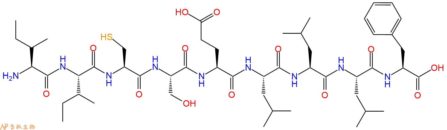 专肽生物产品H2N-Ile-Ile-Cys-Ser-Glu-Leu-Leu-Leu-Phe-OH
