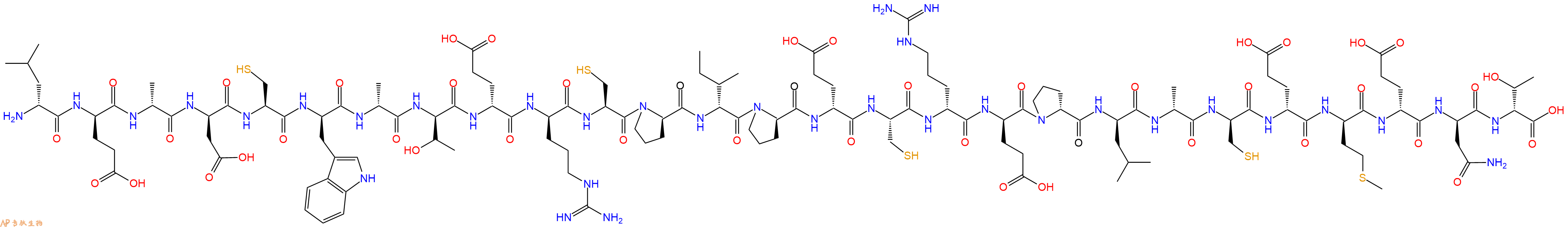 专肽生物产品H2N-DLeu-DGlu-DAla-DAsp-Cys-DTrp-DAla-DThr-DGlu-DArg-Cys-DPro-DIle-DPro-DGlu-Cys-DArg-DGlu-DPro-DLeu-DAla-DCys-DGlu-DMet-DGlu-DAsn-DThr-OH