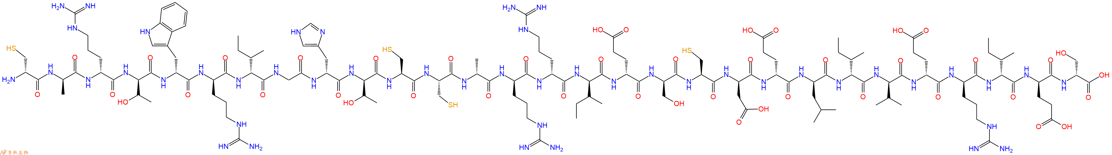 专肽生物产品H2N-DCys-DAla-DArg-DThr-DTrp-DArg-DIle-Gly-DHis-DThr-Cys-Cys-DAla-DArg-DArg-DIle-DGlu-DSer-Cys-DAsp-DGlu-DLeu-DIle-DVal-DGlu-DArg-DIle-DGlu-DSer-OH