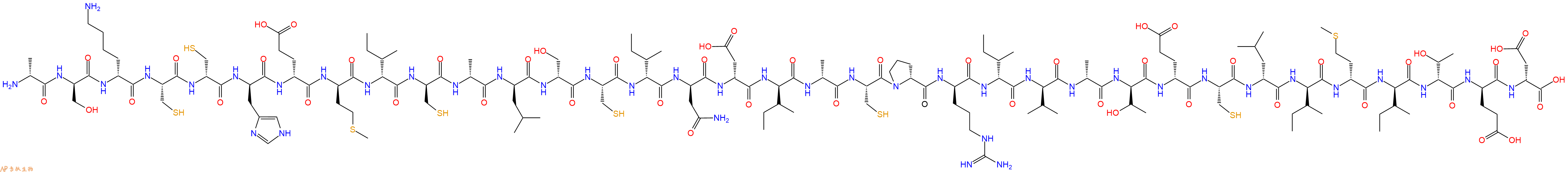 专肽生物产品H2N-DAla-DSer-DLys-Cys-DCys-DHis-DGlu-DMet-DIle-DCys-DAla-DLeu-DSer-Cys-DIle-DAsn-DAsp-DIle-DAla-Cys-DPro-DArg-DIle-DVal-DAla-DThr-DGlu-Cys-DLeu-DIle-DMet-DIle-DThr-DGlu-DAsp-OH