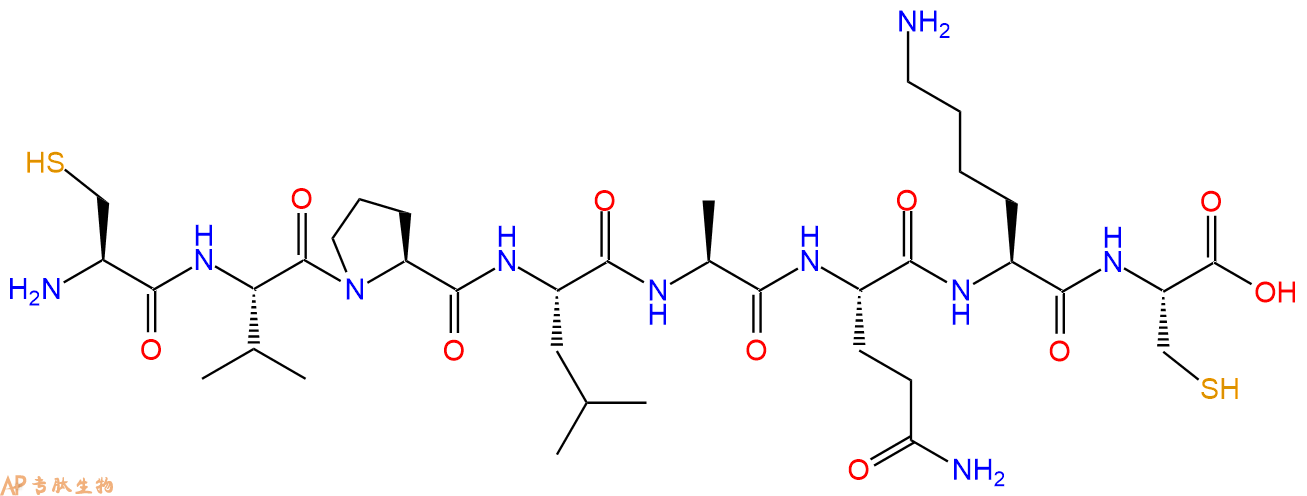 专肽生物产品H2N-Cys-Val-Pro-Leu-Ala-Gln-Lys-Cys-OH