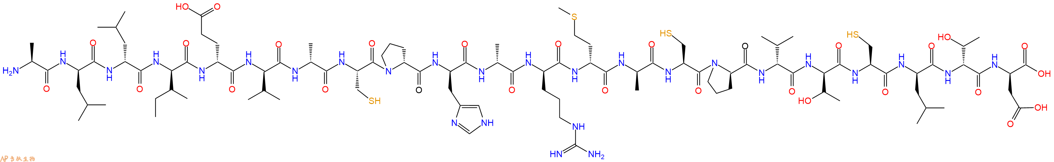 专肽生物产品H2N-Ala-DLeu-DLeu-DIle-DGlu-DVal-DAla-Cys-DPro-DHis-DAla-DArg-DMet-DAla-Cys-DPro-DVal-DThr-Cys-DLeu-DThr-DAsp-OH