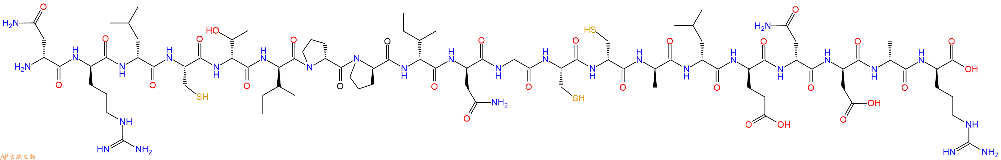专肽生物产品H2N-DAsn-DArg-DLeu-Cys-DThr-DIle-DPro-DPro-DIle-DAsn-Gly-Cys-DCys-DAla-DLeu-DGlu-DAsn-DAsp-DAla-DArg-OH