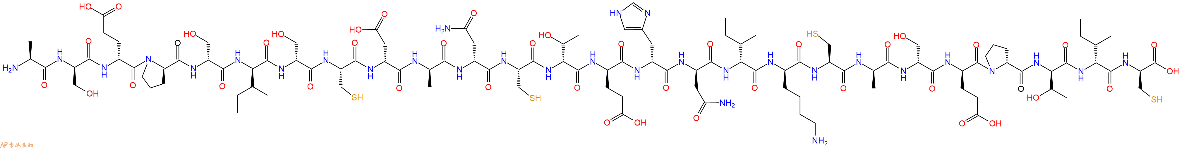 专肽生物产品H2N-Ala-DSer-DGlu-DPro-DSer-DIle-DSer-Cys-DAsp-DAla-DAsn-Cys-DThr-DGlu-DHis-DAsn-DIle-DLys-Cys-DAla-DSer-DGlu-DPro-DThr-DIle-DCys-OH