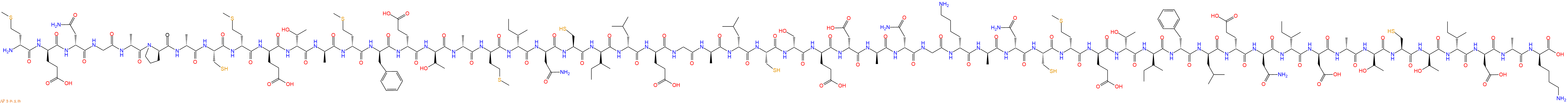 专肽生物产品H2N-DMet-DGlu-DAsn-Gly-DAla-DPro-DAla-Cys-DMet-DGlu-DThr-DAla-DMet-DPhe-DGlu-DThr-DAla-DMet-DIle-DAsn-Cys-DIle-DLeu-DGlu-Gly-DAla-DLeu-Cys-DSer-DGlu-DAsp-DAla-DAsn-Gly-DLys-DAla-DAsn-Cys-DMet-DGlu-DThr-DIle-DPhe-DLeu-DGlu-DAsn-DIle-DAsp-DAla-DThr-Cys-DThr-