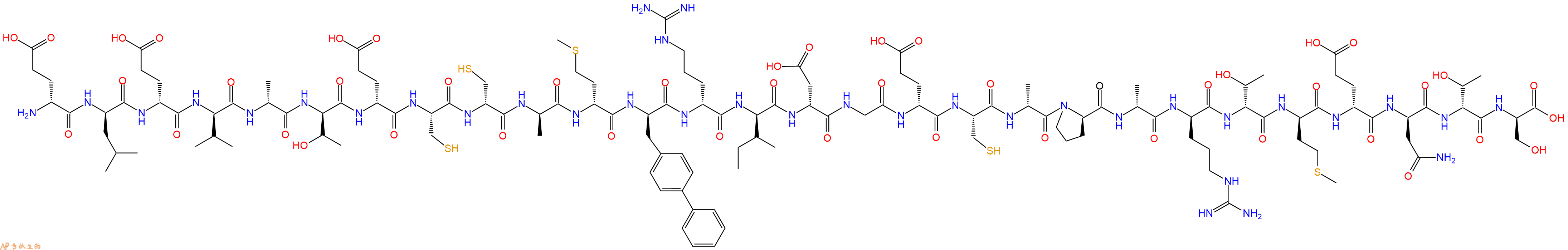 专肽生物产品H2N-DGlu-DLeu-DGlu-DVal-DAla-DThr-DGlu-Cys-DCys-DAla-DMet-DBip-DArg-DIle-DAsp-Gly-DGlu-Cys-DAla-DPro-DAla-DArg-DThr-DMet-DGlu-DAsn-DThr-DSer-OH