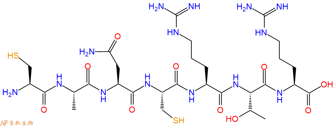 专肽生物产品H2N-Cys-Ala-Asn-Cys-Arg-Thr-Arg-OH