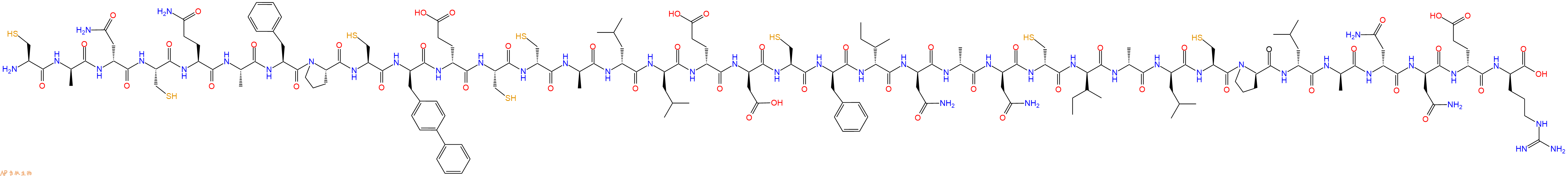 专肽生物产品H2N-Cys-DAla-DAsn-Cys-Gln-Ala-Phe-Pro-Cys-DBip-DGlu-Cys-DCys-DAla-DLeu-DLeu-DGlu-DAsp-Cys-DPhe-DIle-DAsn-DAla-DAsn-DCys-DIle-DAla-DLeu-Cys-DPro-DLeu-DAla-DAsn-DAsn-DGlu-DArg-OH