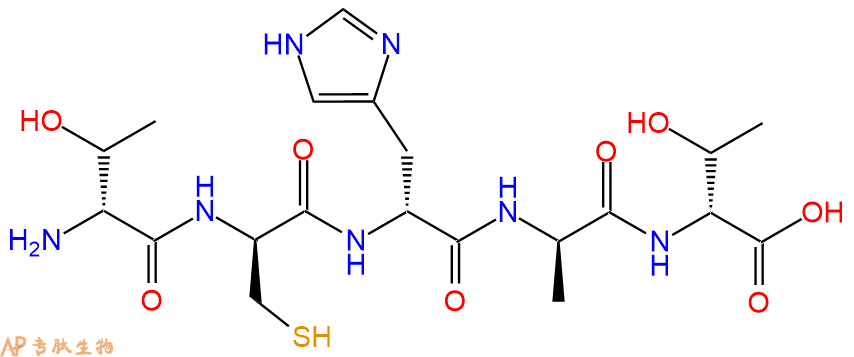 专肽生物产品H2N-DThr-DCys-DHis-DAla-DThr-OH