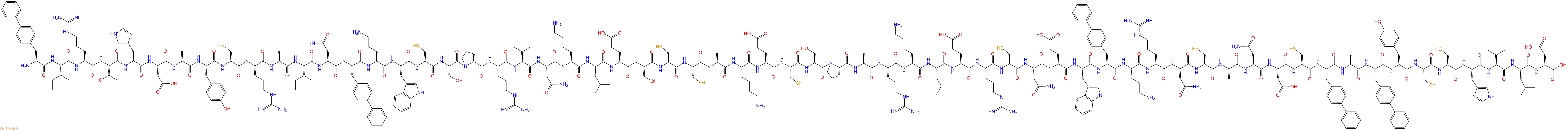 专肽生物产品H2N-Bip-Ile-Arg-Thr-His-Asp-Ala-Tyr-Cys-Arg-Ala-Ile-Asn-Bip-Orn-Trp-Cys-Ser-Pro-Arg-Ile-Asn-Lys-Leu-Glu-Ser-Cys-Cys-Ala-Lys-Glu-Cys-Ser-Pro-Ala-Arg-Lys-Leu-Glu-Arg-Cys-Asn-Glu-Trp-Bip-Orn-Arg-Asn-Cys-Ala-Asn-Asp-Cys-Bip-Ala-Bip-Tyr-Cys-Cys-His-Ile-Leu-Asp-