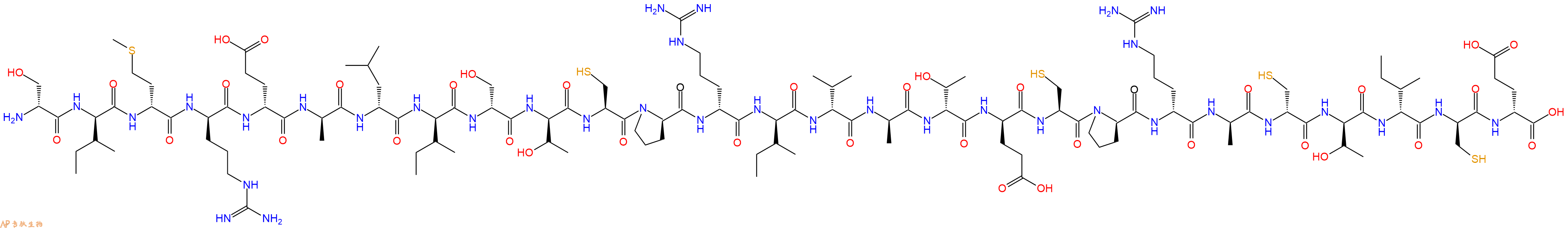 专肽生物产品H2N-DSer-DIle-DMet-DArg-DGlu-DAla-DLeu-DIle-DSer-DThr-Cys-DPro-DArg-DIle-DVal-DAla-DThr-DGlu-Cys-DPro-DArg-DAla-DCys-DThr-DIle-DCys-DGlu-OH