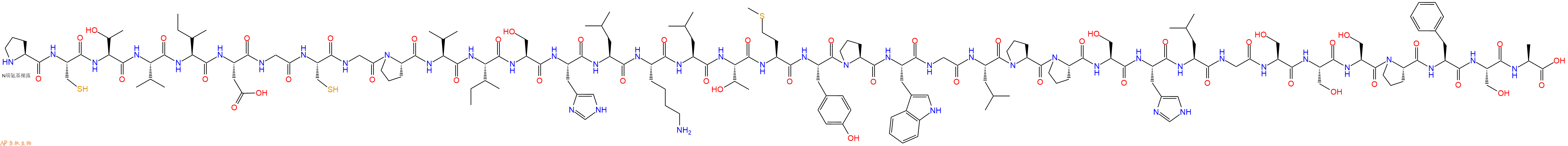 专肽生物产品H2N-Pro-Cys-Thr-Val-Ile-Asp-Gly-Cys-Gly-Pro-Val-Ile-Ser-His-Leu-Lys-Leu-Thr-Met-Tyr-Pro-Trp-Gly-Leu-Pro-Pro-Ser-His-Leu-Gly-Ser-Ser-Ser-Pro-Phe-Ser-Ala-OH