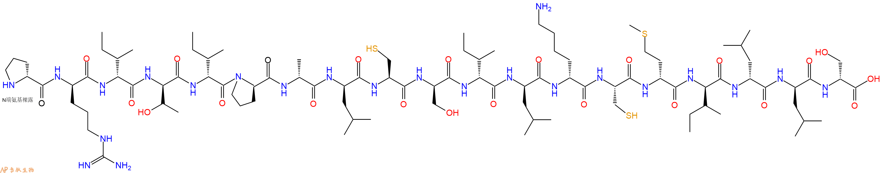 专肽生物产品H2N-DPro-DArg-DIle-DThr-DIle-DPro-DAla-DLeu-Cys-DSer-DIle-DLeu-DLys-Cys-DMet-DIle-DLeu-DLeu-DSer-OH