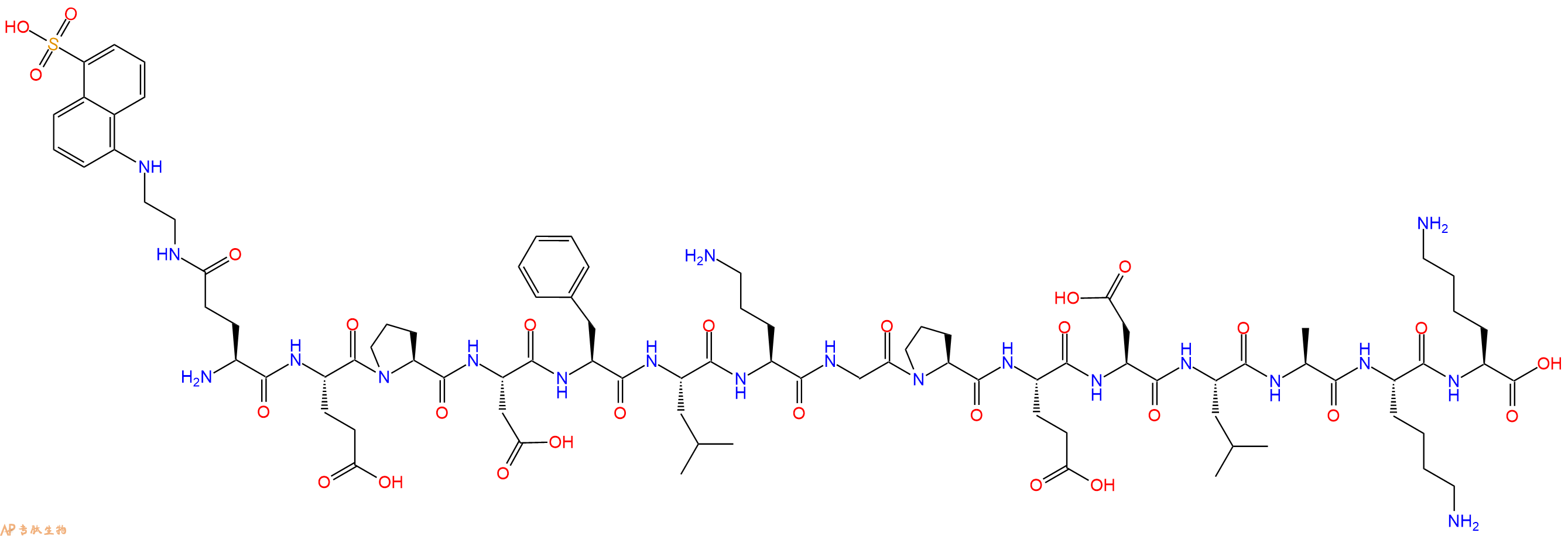 专肽生物产品H2N-Glu(Edans)-Glu-Pro-Asp-Phe-Leu-Orn-Gly-Pro-Glu-Asp-Leu-Ala-Lys-Lys-OH
