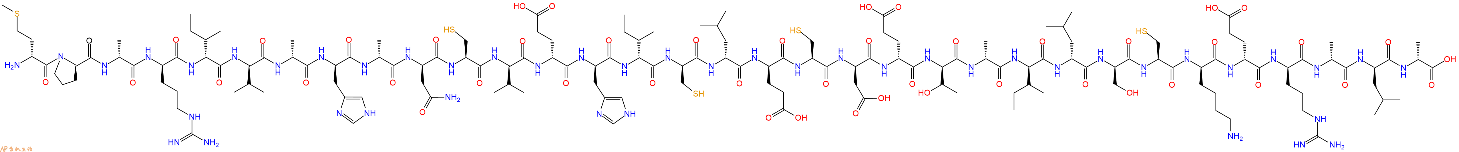 专肽生物产品H2N-DMet-DPro-DAla-DArg-DIle-DVal-DAla-DHis-DAla-DAsn-Cys-DVal-DGlu-DHis-DIle-DCys-DLeu-DGlu-Cys-DAsp-DGlu-DThr-DAla-DIle-DLeu-DSer-Cys-DLys-DGlu-DArg-DAla-DLeu-DAla-OH