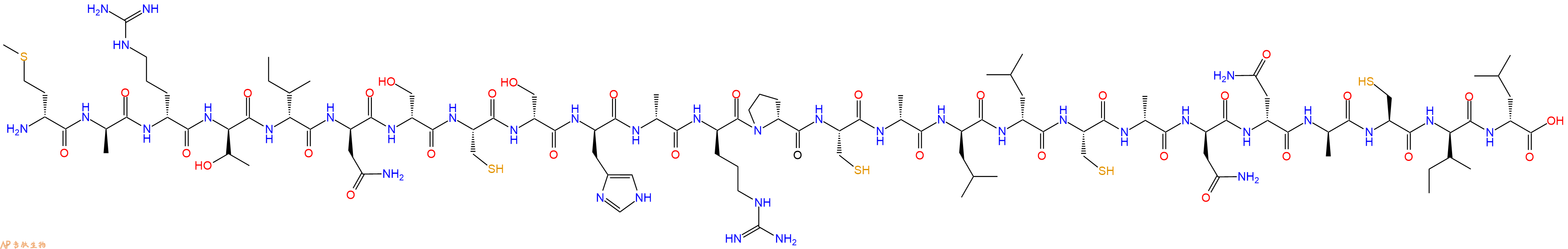 专肽生物产品H2N-DMet-DAla-DArg-DThr-DIle-DAsn-DSer-Cys-DSer-DHis-DAla-DArg-DPro-Cys-DAla-DLeu-DLeu-Cys-DAla-DAsn-DAsn-DAla-Cys-DIle-DLeu-OH
