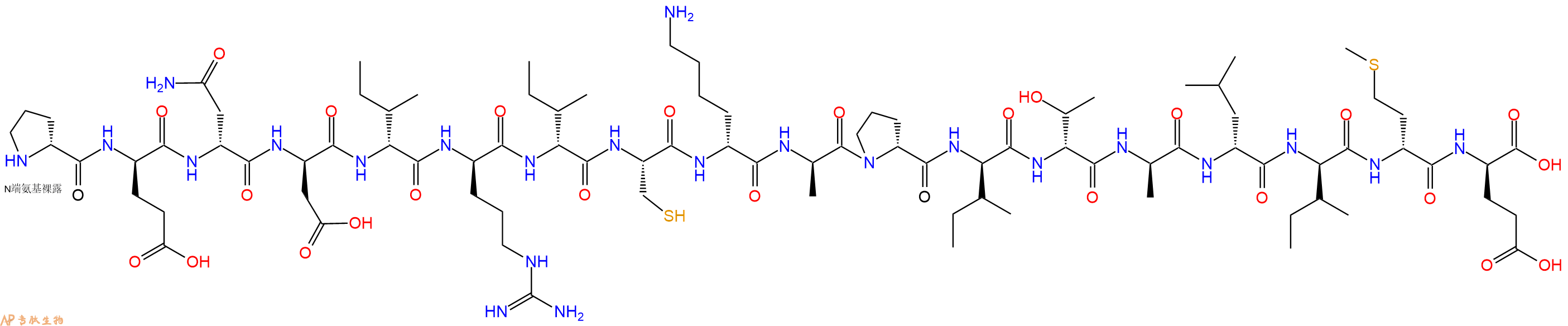 专肽生物产品H2N-DPro-DGlu-DAsn-DAsp-DIle-DArg-DIle-Cys-DLys-DAla-DPro-DIle-DThr-DAla-DLeu-DIle-DMet-DGlu-OH