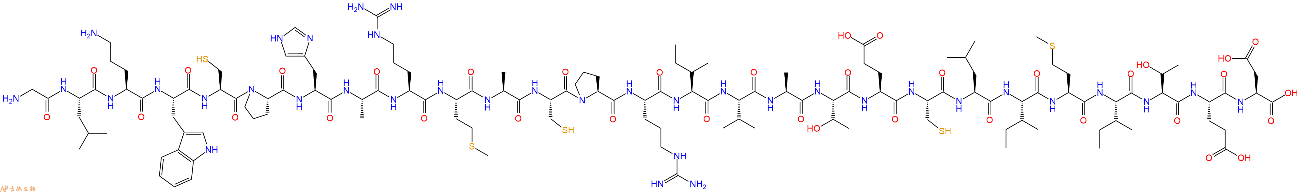 专肽生物产品H2N-Gly-Leu-Orn-Trp-Cys-Pro-His-Ala-Arg-Met-Ala-Cys-Pro-Arg-Ile-Val-Ala-Thr-Glu-Cys-Leu-Ile-Met-Ile-Thr-Glu-Asp-OH