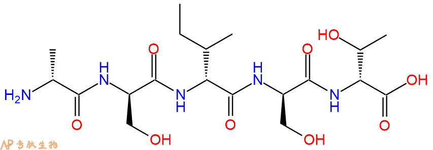 专肽生物产品H2N-DAla-DSer-DIle-DSer-DThr-OH
