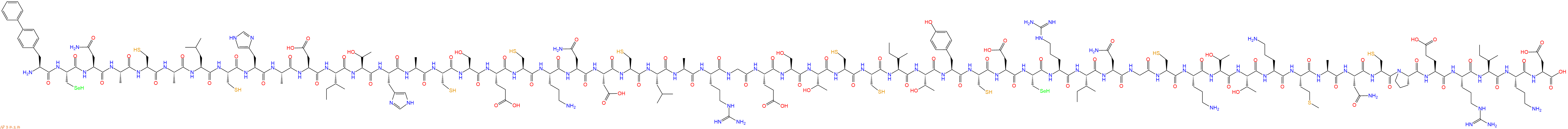专肽生物产品H2N-Bip-Sec-Asn-Ala-Cys-Ala-Leu-Cys-His-Ala-Asp-Ile-Thr-His-Ala-Cys-Ser-Glu-Cys-Orn-Asn-Asp-Cys-Leu-Ala-Arg-Gly-Glu-Ser-Thr-Cys-Cys-Ile-Thr-Tyr-Cys-Asp-Sec-Arg-Ile-Asn-Gly-Cys-Orn-Thr-Thr-Orn-Met-Ala-Asn-Cys-Pro-Glu-Arg-Ile-Orn-Asp-OH