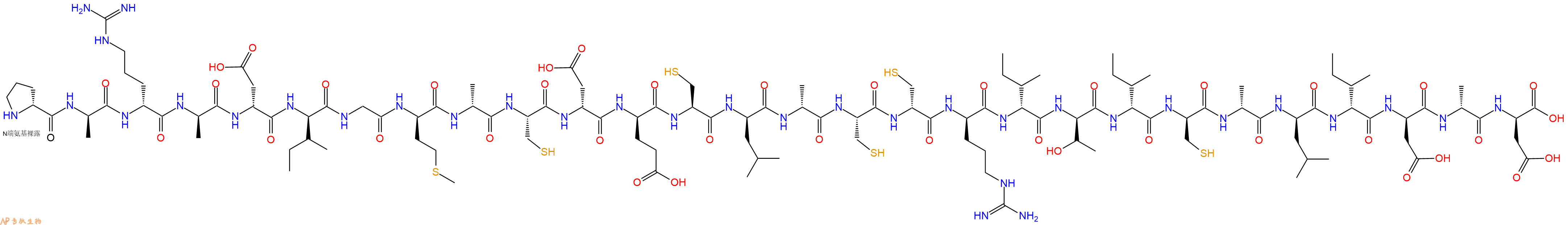 专肽生物产品H2N-DPro-DAla-DArg-DAla-DAsp-DIle-Gly-DMet-DAla-Cys-DAsp-DGlu-Cys-DLeu-DAla-Cys-DCys-DArg-DIle-DThr-DIle-DCys-DAla-DLeu-DIle-DAsp-DAla-DAsp-OH
