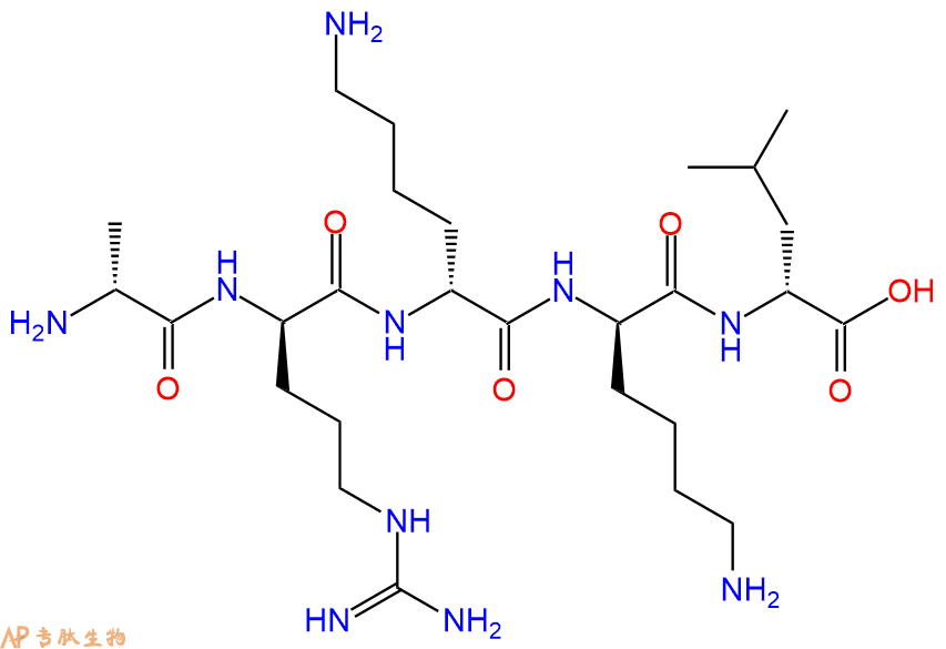 专肽生物产品H2N-DAla-DArg-DLys-DLys-DLeu-OH