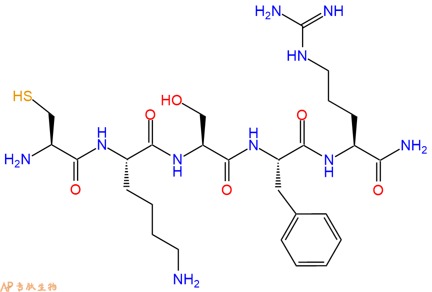专肽生物产品H2N-Cys-Lys-Ser-Phe-Arg-CONH2