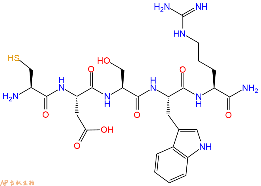 专肽生物产品H2N-Cys-Asp-Ser-Trp-Arg-CONH2