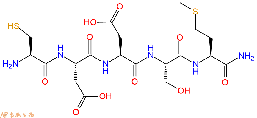 专肽生物产品H2N-Cys-Asp-Asp-Ser-Met-CONH2