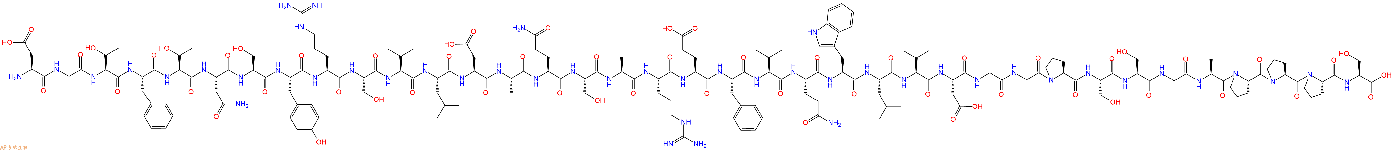专肽生物产品H2N-Asp-Gly-Thr-Phe-Thr-Asn-Ser-Tyr-Arg-Ser-Val-Leu-Asp-Ala-Gln-Ser-Ala-Arg-Glu-Phe-Val-Gln-Trp-Leu-Val-Asp-Gly-Gly-Pro-Ser-Ser-Gly-Ala-Pro-Pro-Pro-Ser-OH
