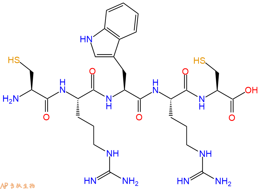 专肽生物产品H2N-Cys-Arg-Trp-Arg-Cys-OH