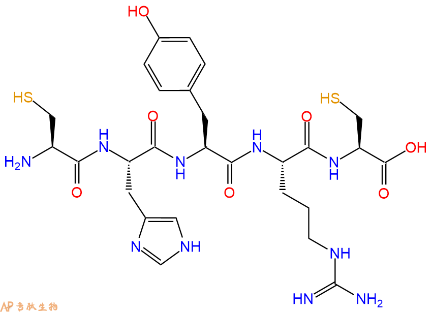 专肽生物产品H2N-Cys-His-Tyr-Arg-Cys-OH