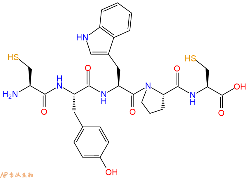 专肽生物产品H2N-Cys-Tyr-Trp-Pro-Cys-OH