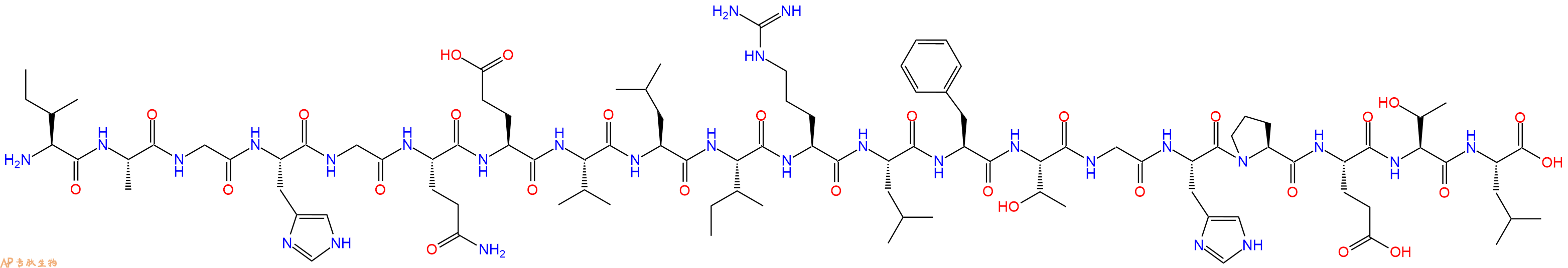 专肽生物产品H2N-Ile-Ala-Gly-His-Gly-Gln-Glu-Val-Leu-Ile-Arg-Leu-Phe-Thr-Gly-His-Pro-Glu-Thr-Leu-OH