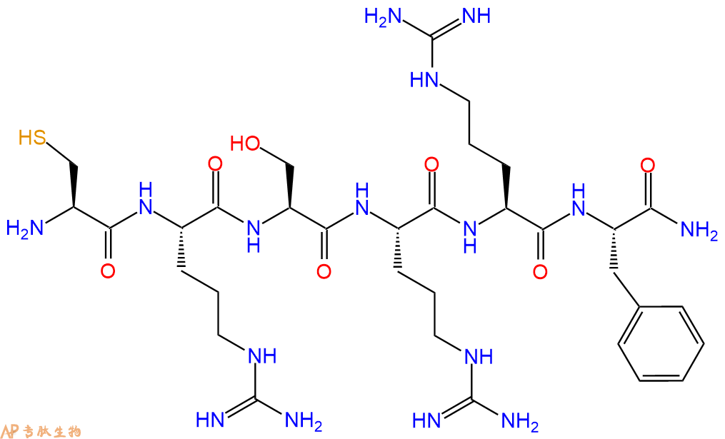 专肽生物产品H2N-Cys-Arg-Ser-Arg-Arg-Phe-CONH2
