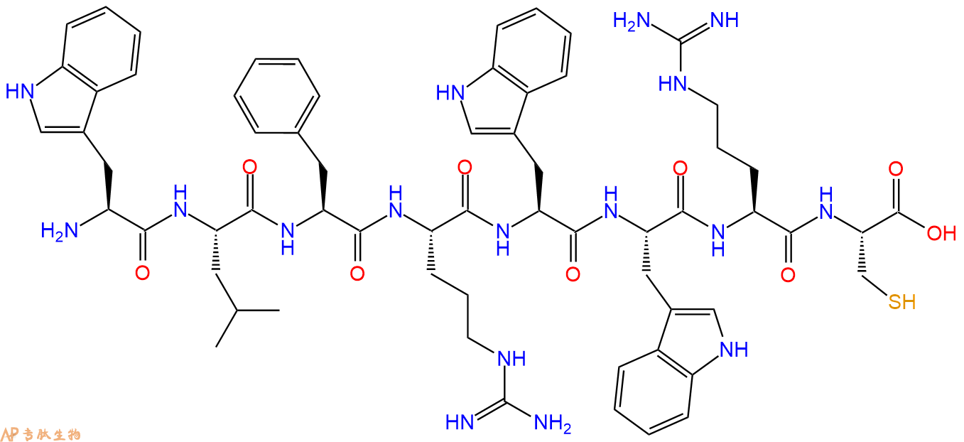 专肽生物产品H2N-Trp-Leu-Phe-Arg-Trp-Trp-Arg-Cys-OH