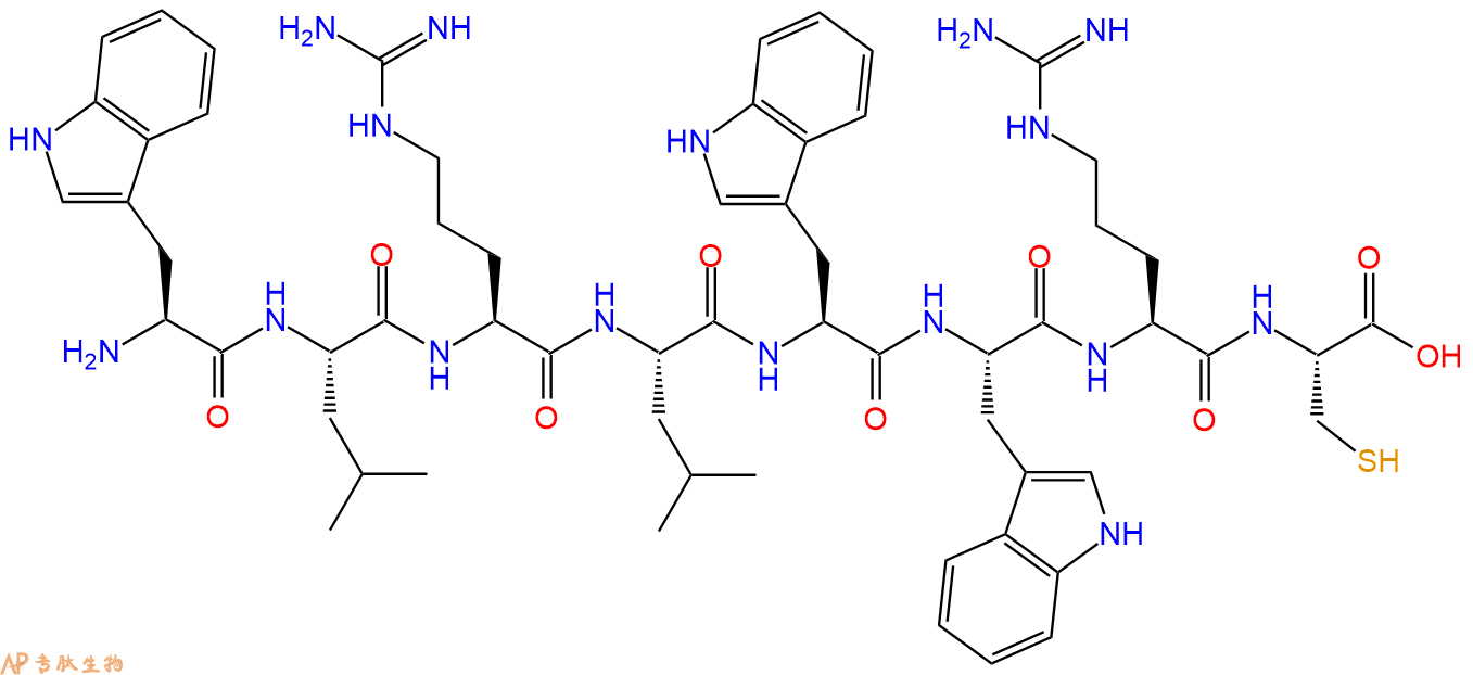 专肽生物产品H2N-Trp-Leu-Arg-Leu-Trp-Trp-Arg-Cys-OH