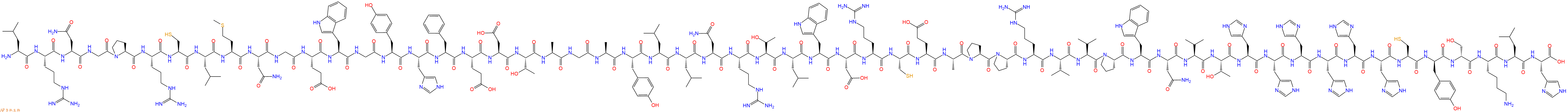 专肽生物产品H2N-Leu-Arg-Asn-Gly-Pro-Arg-Cys-Leu-Met-Asn-Gly-Glu-Trp-Gly-Tyr-His-Phe-Glu-Asp-Thr-Ala-Gly-Ala-Tyr-Leu-Leu-Asn-Arg-Thr-Leu-Trp-Asp-Arg-Cys-Glu-Ala-Pro-Pro-Arg-Val-Val-Pro-Trp-Asn-Val-Thr-His-His-His-His-His-His-Cys-DTyr-DSer-Lys-Leu-His-OH