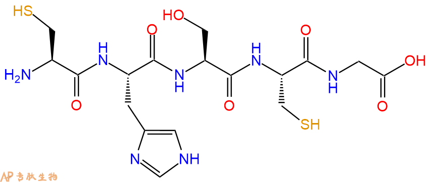 专肽生物产品H2N-Cys-His-Ser-Cys-Gly-OH