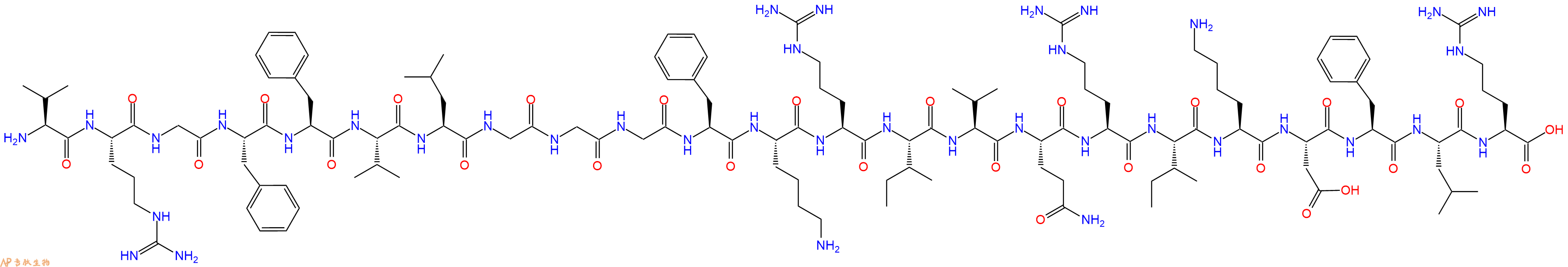 专肽生物产品H2N-Val-Arg-Gly-Phe-Phe-Val-Leu-Gly-Gly-Gly-Phe-Lys-Arg-Ile-Val-Gln-Arg-Ile-Lys-Asp-Phe-Leu-Arg-OH