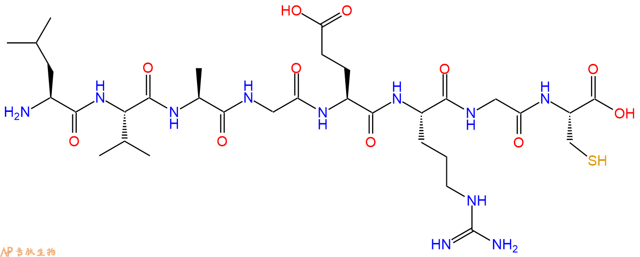 专肽生物产品H2N-Leu-Val-Ala-Gly-Glu-Arg-Gly-Cys-OH