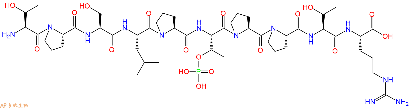 专肽生物产品H2N-Thr-Pro-Ser-Leu-Pro-pThr-Pro-Pro-Thr-Arg-OH