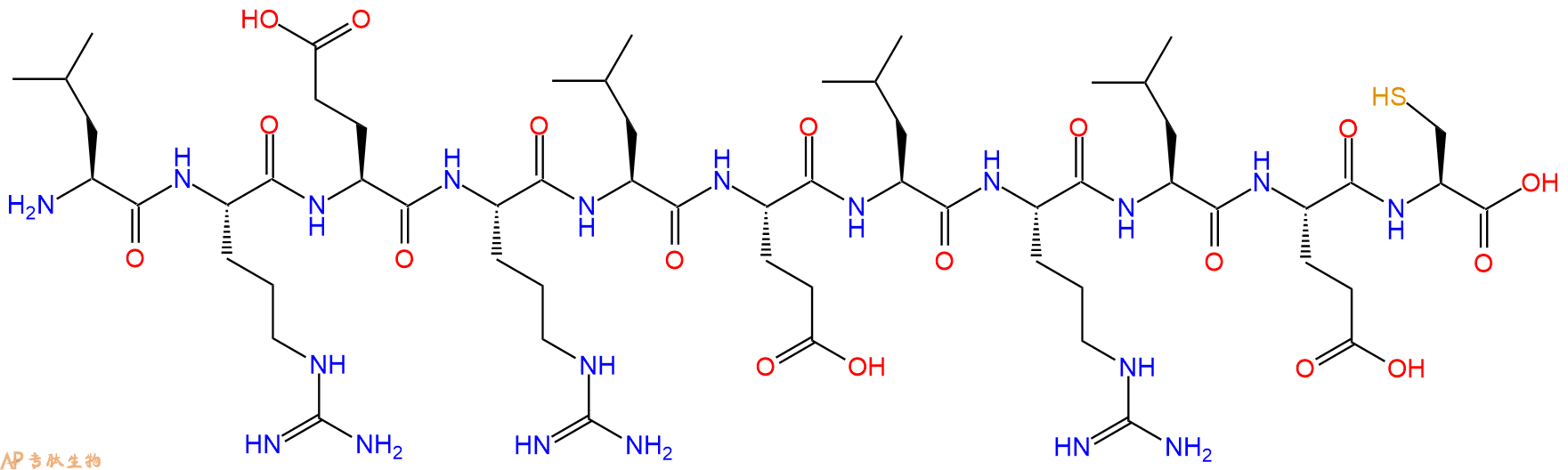 专肽生物产品H2N-Leu-Arg-Glu-Arg-Leu-Glu-Leu-Arg-Leu-Glu-Cys-OH